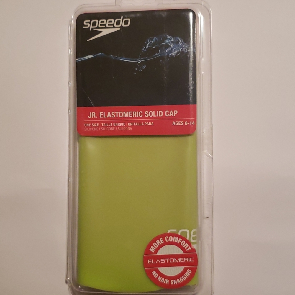 Speedo JR Elastomeric solid cap in SPORT NEON